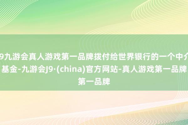j9九游会真人游戏第一品牌拨付给世界银行的一个中介基金-九游会J9·(china)官方网站-真人游戏第一品牌