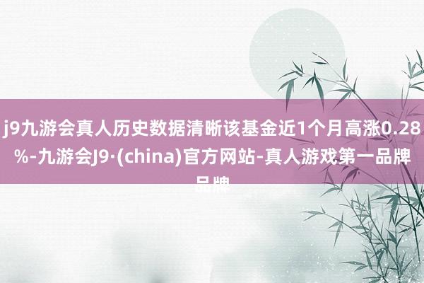 j9九游会真人历史数据清晰该基金近1个月高涨0.28%-九游会J9·(china)官方网站-真人游戏第一品牌